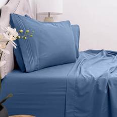 Sweet Home Collection 1500 Thread Count Deep Pocket Bed Sheet Blue