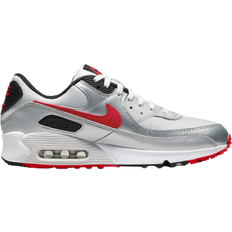 Nike Men - Silver Running Shoes Nike Air Max 90 M - Photon Dust/Metallic Silver/Black/University Red