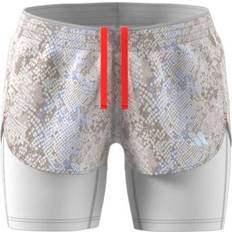Reflectors Shorts adidas Run Fast 2 In1 Shorts Women's - White/Aluminium