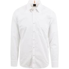 L - Men Shirts HUGO BOSS Poplin Regular Fit Shirt - White