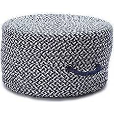 White Foot Stools Colonial Mills 20-inch Round Vibrant Textured Houndstooth Foot Stool