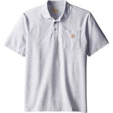 Carhartt Polo Shirts Carhartt Loose Fit Midweight Short-Sleeve Pocket Polo - Heather Gray