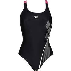 Arena Womens Graphic Pro back Swimsuit Black/Freak Rose