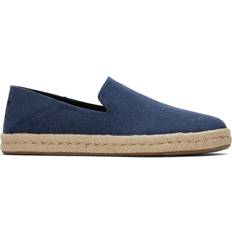 41 - Men Espadrilles Toms Santiago Espadrille Navy Recycled Cotton Canvas Men's Shoes Navy