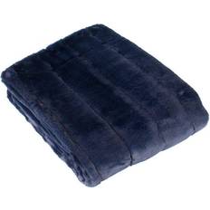 Cotton Blankets Paoletti Empress Faux Fur Blankets Blue
