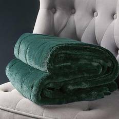 Paoletti Empress Faux Fur Blankets Green