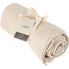 Lark Crinkle Cotton Fringed Blankets Natural