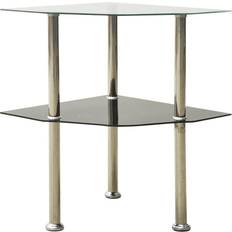 vidaXL 2-Tier Side Tempered Small Table