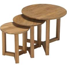 Brown Nesting Tables LPD Furniture Stow Of 3 Nesting Table