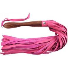 Rouge Garments Wooden Handled Pink Leather Flogger