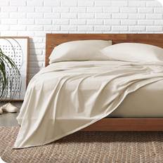 Bare Home Organic Cotton Jersey Bed Sheet Brown, Beige