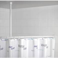 White Shower Curtain Rods Wenko Metall Deckenstütze