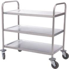 Stainless Steel Trolley Tables Vogue Steel 3 Clearing Trolley Table