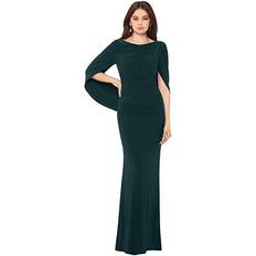 Betsy & Adam Drape-Back Gown Forest Green Forest Green