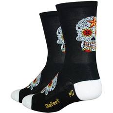 Defeet Aireator Tall Sugarskull Socks - Black/White