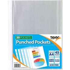 Tiger Multi Punched Pocket Polypropylene A4 45 Top