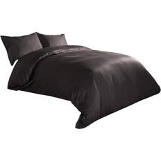 Highams 220 Thread Count Hotel Duvet Cover Black, Grey