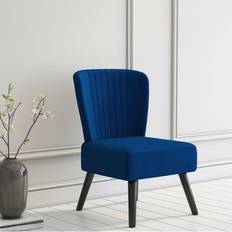 Blue Armchairs Neo Crushed Velvet Shell Armchair