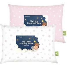 Pink Bed Pillows Kid's Room 2pk Toddler Pillow Soft Organic Cotton Toddler Pillows for Sleeping 13X18 Daisy