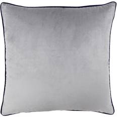 Paoletti Meridian Soft Piped Complete Decoration Pillows Blue, Silver