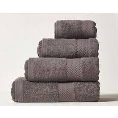 Homescapes Combed Egyptian Bath Towel Grey, White