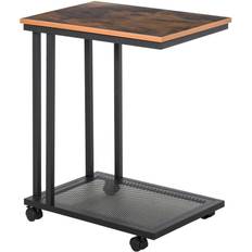 Metal Small Tables Homcom C Shape Rustic Brown Small Table 36x51cm