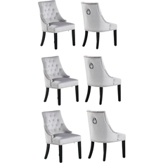 Life Interiors Windsor LUX Light Grey Kitchen Chair 94cm 6pcs