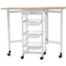 Homcom Drop-Leaf Island Trolley Table