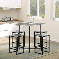 Homcom Concrete Effect Square Bar Table