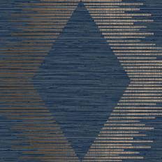 Graham & Brown Wallpapers Graham & Brown Superfresco Easy Navy Copper Serenity Large Scale Geometric Wallpaper