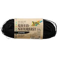 Black Silk & Crepe Papers folia Raffia-Naturbast, 50 g, schwarz