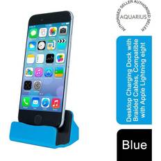 Aquarius Desktop Charging Dock with Braided Cables, Blue