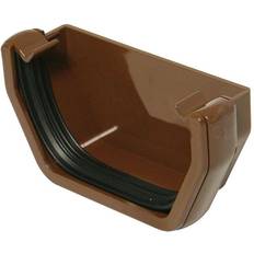 FloPlast Brown Square Gutter Stop End, L41mm W114mm