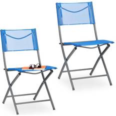 Blue Patio Chairs Relaxdays Garden