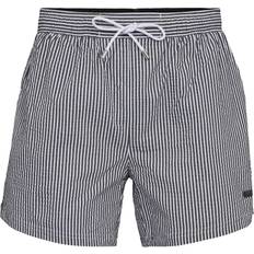 Hugo Boss White Swimwear Hugo Boss Velvetfish Seersucker Swimshorts Black/White