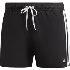 Men - White Swimwear adidas 3-Stripes CLX Very Short Length Swim Shorts - Black/White