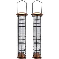 Selections Large Copper Style Hanging Bird Suet Fat Ball Feeder