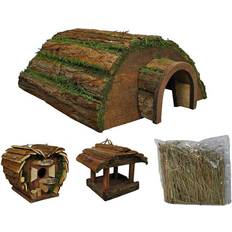 Selections Wooden Barkwood Hogitat Hedgehog House Shelter Bird