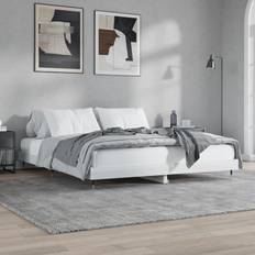 vidaXL Bed Frame High Gloss Super King Engineered Wood