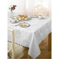 Emma Barclay Damask Rose Tablecloth Pink, Green, Beige, White