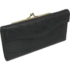 Buxton Leather Long Bifold Organizer Wallet with Floral Emboss