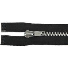 Zippers Black Heavyweight Aluminum Separating Metal Zipper 20"