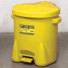 Eagle Manufacturing 14 Gallon Yellow Hands-Free Oily Waste Can