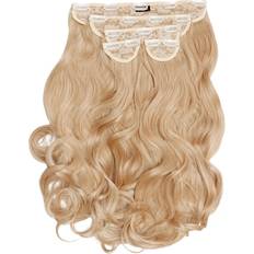 Blonde Clip-On Extensions Lullabellz Super Thick 22" 5 Piece Curly Clip Honey Blonde