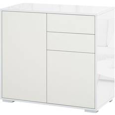 Homcom High Gloss Push-Open with 2 Drawer, 2 Office Storage Cabinet