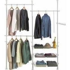 SoBuy White Clothes Rack Wardrobe