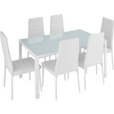 tectake Brandenburg Dining Set 130x70cm 7pcs