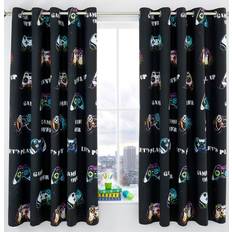 Blue Curtains Catherine Lansfield Kids Game Over