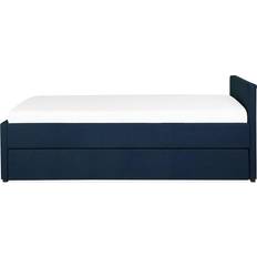 Beliani Single Trundle Bed Blue MARMANDE