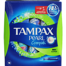 Menstrual Protection Tampax Pearl Compak Super 18-pack